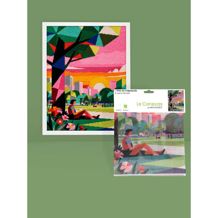 Parc au crépuscule - Canevas