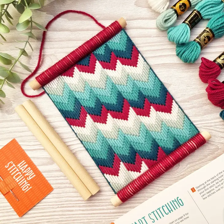 Bargello à suspendre - Kit de tapisserie