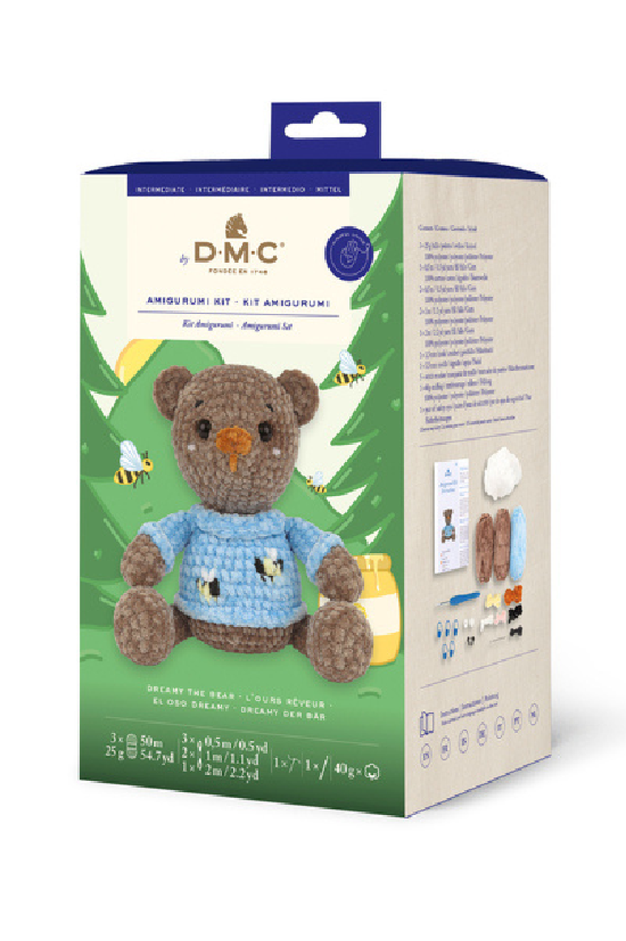 Kit Amigurumi chenille - l'ours rêveur