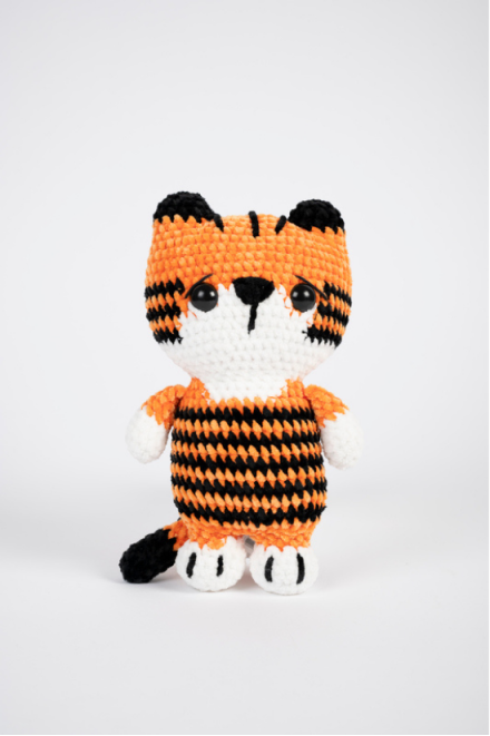 Kit Amigurumi chenille - le tigre rayures