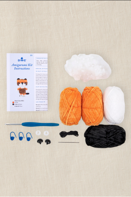 Kit Amigurumi chenille - le tigre rayures