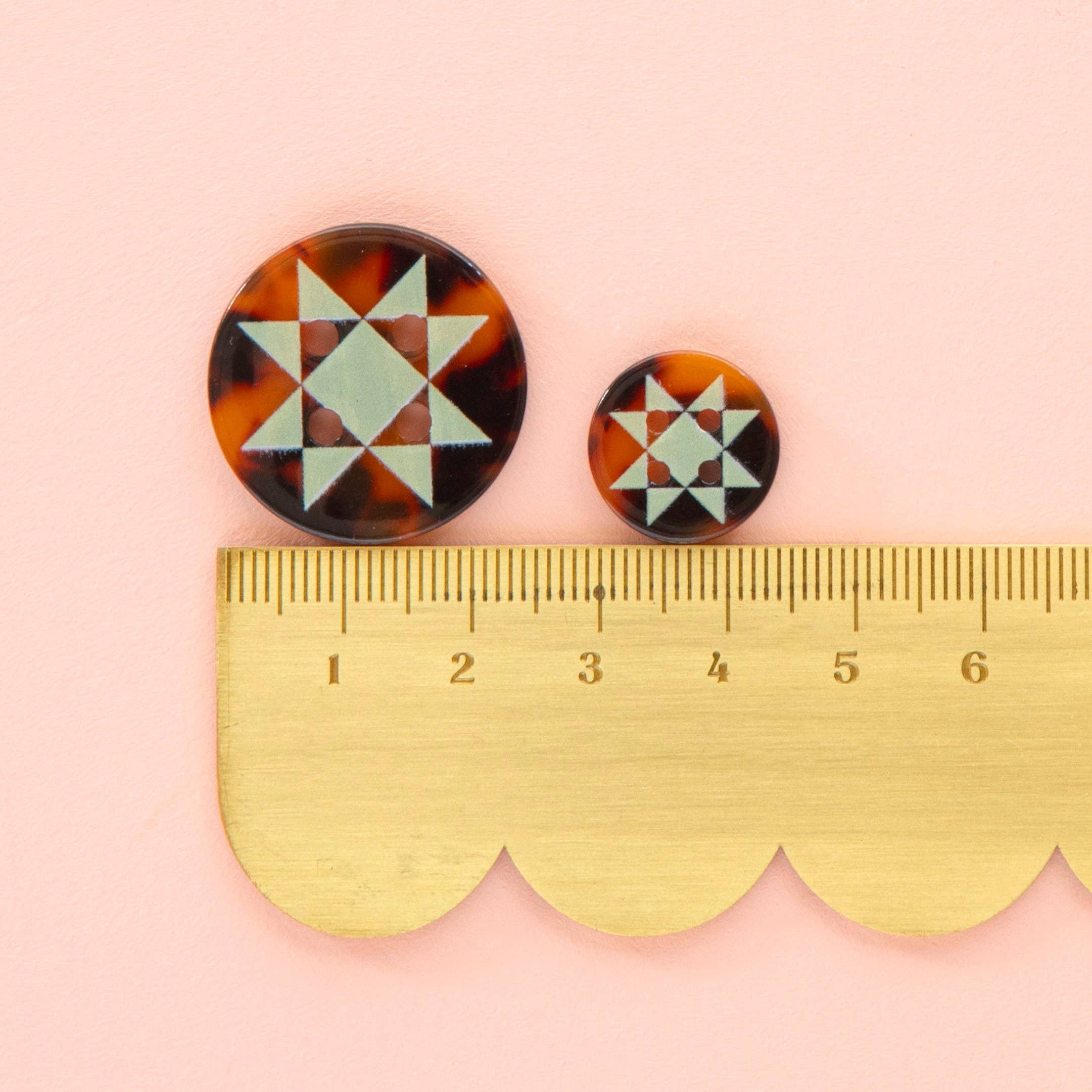 Boutons Étoile de Quilt 25 mm