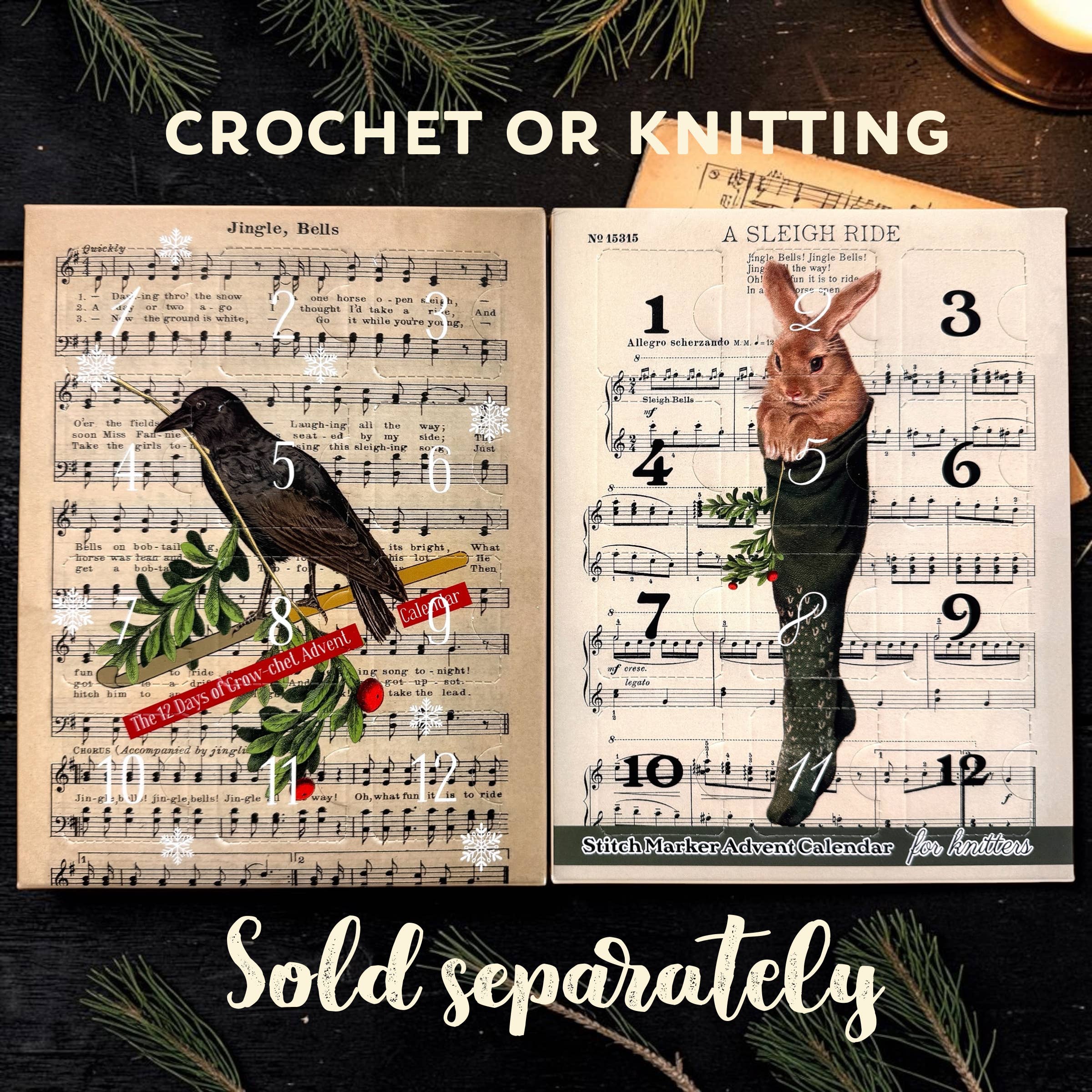 Calendrier de l'Avent 2026 — marqueurs de maille CROCHET