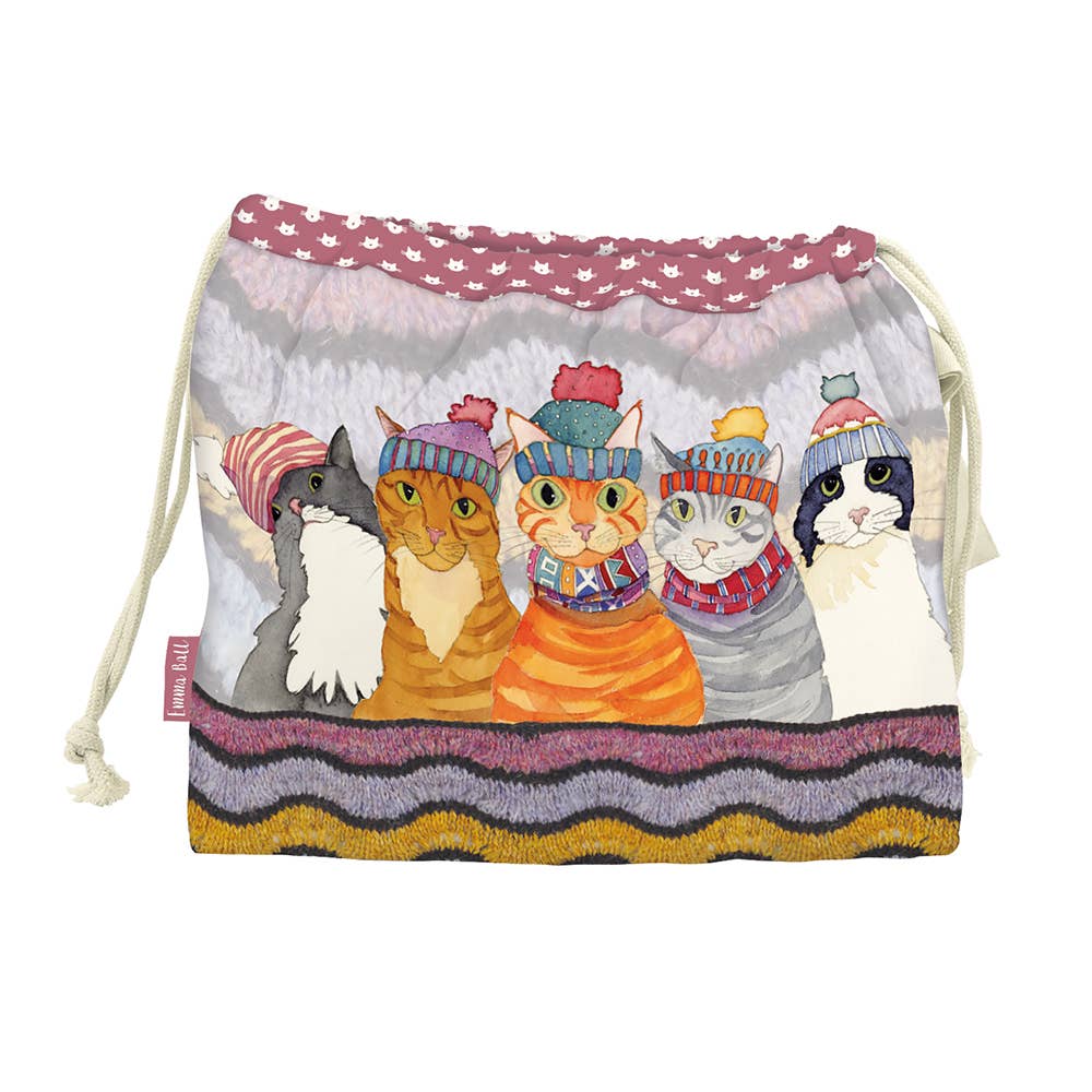 Sac à cordon avec chats en chapeaux