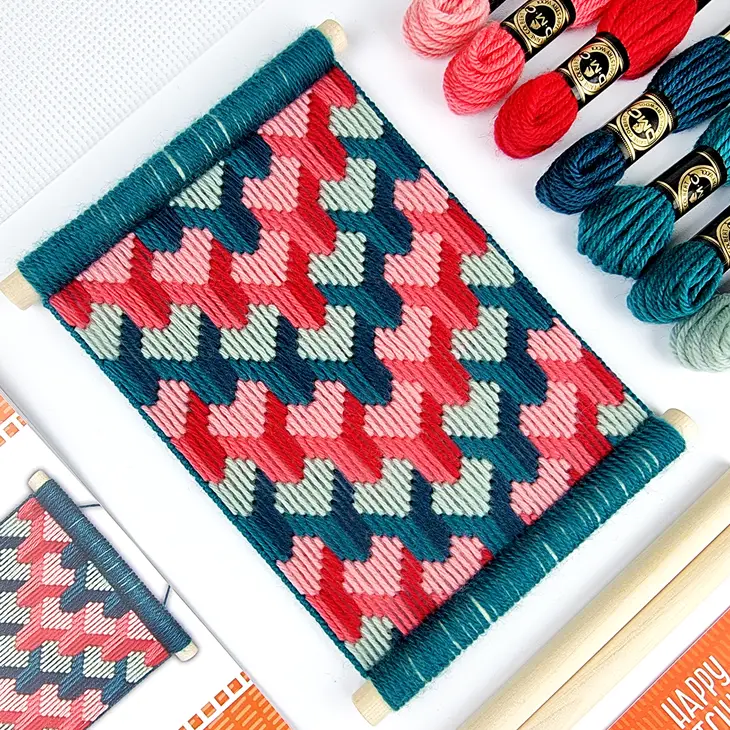 Bargello à suspendre - Kit de tapisserie