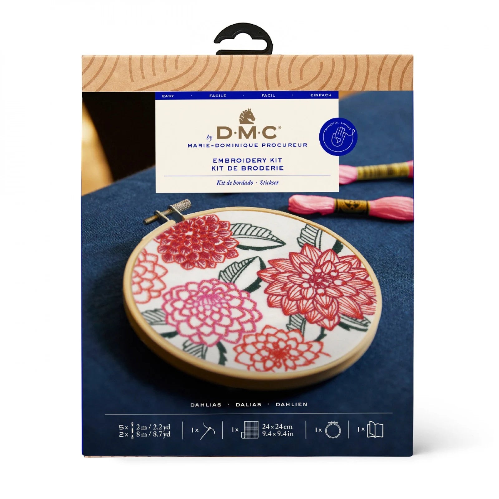Dahlias - Kit de broderie