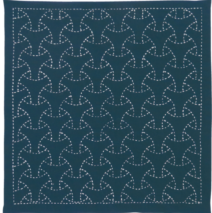 Kit Sashiko HANAFUKIN - Motif Maru Bishamon
