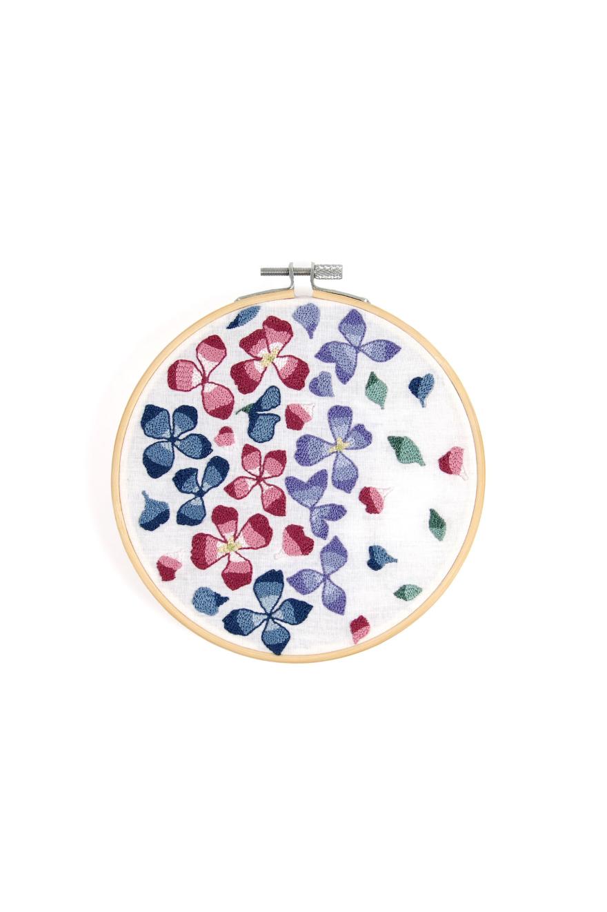 Pétales d'Hortensia - Kit de punch needle