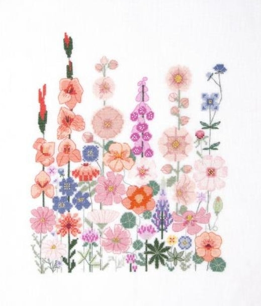 Fleurs grimpantes - Kit de point de croix