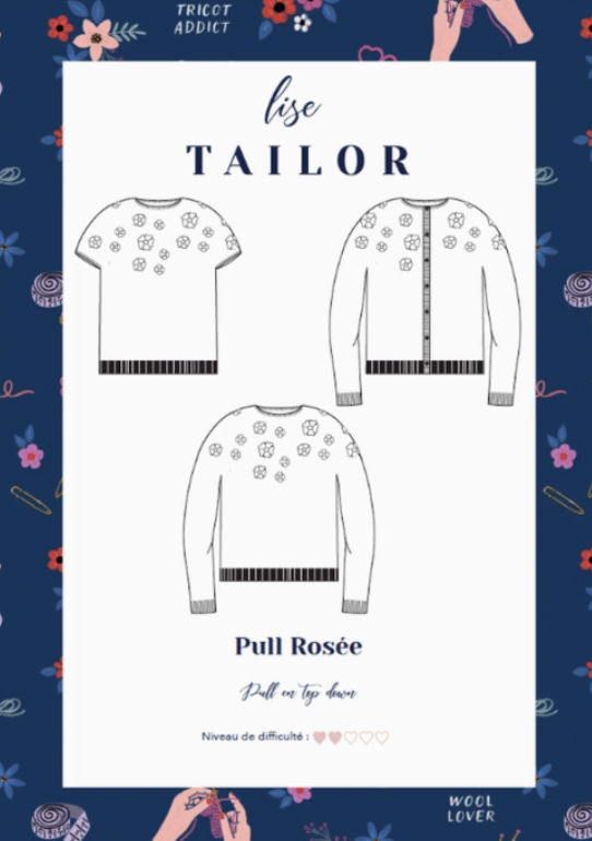 Gilet/pull Rosée fingering - Patron de tricot