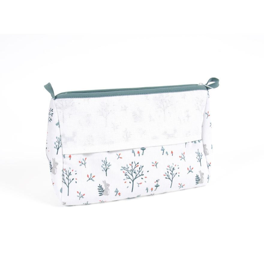 Trousse de toilette à broder - Forêt enchantée