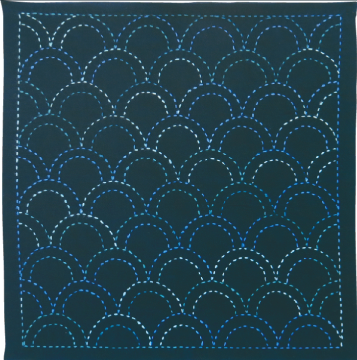 Kit Sashiko HANAFUKIN - Motif Seigaiha