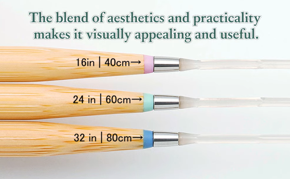 Aiguilles circulaires fixes Bambou