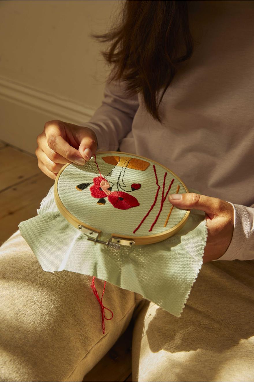 Kit Mindful Making - Broderie Coquelicot