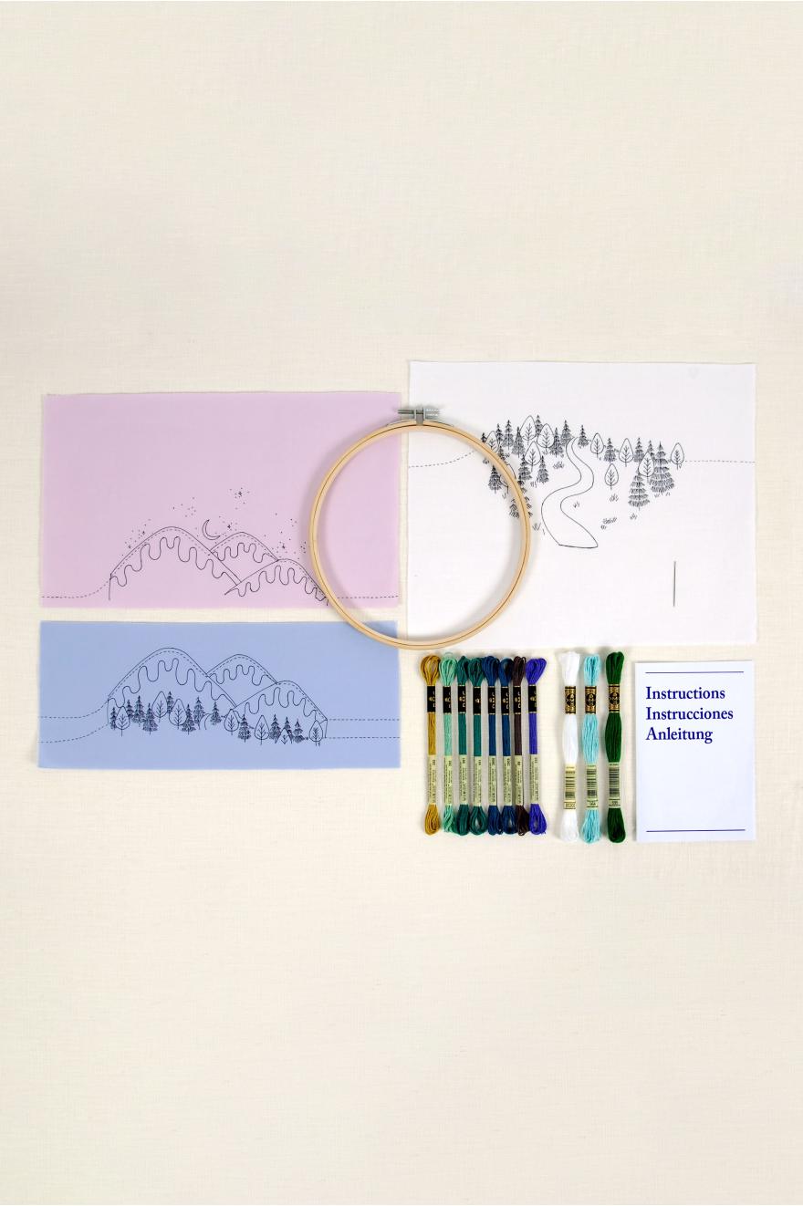 Paysage hivernal - Broderie traditionnelle
