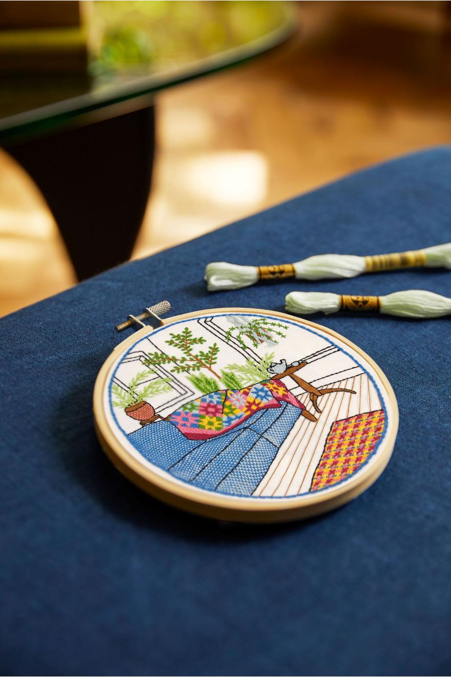 Jardin d'hiver - Broderie traditionnelle