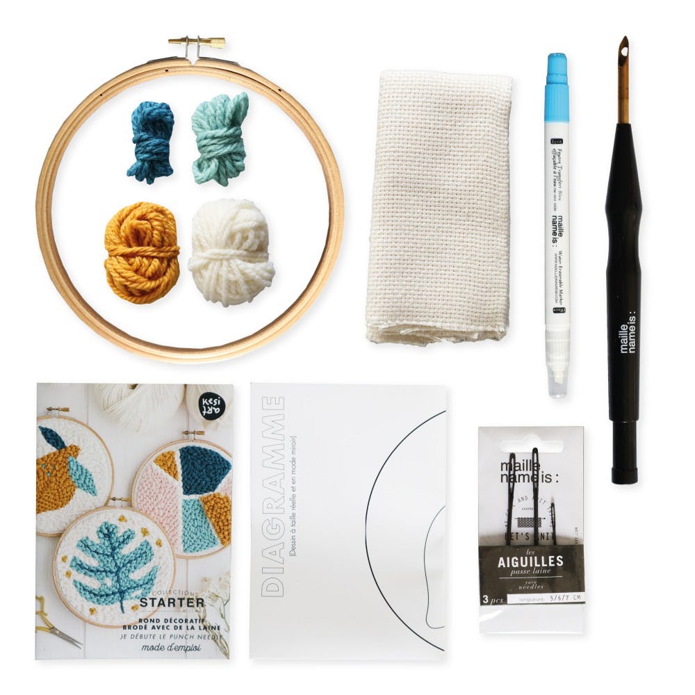 KIT PUNCH NEEDLE - Je débute - Citron