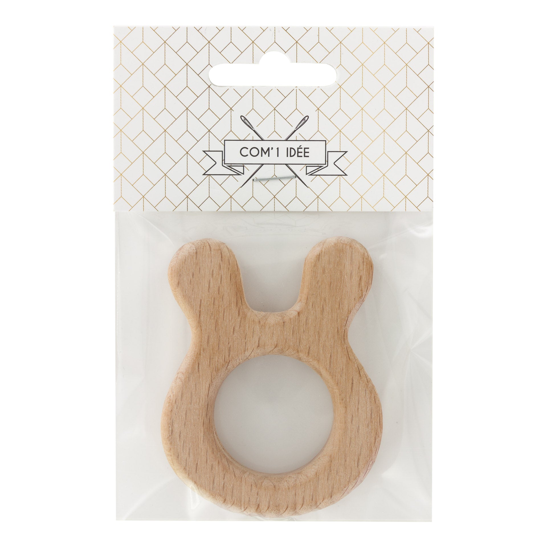 Anneaux de dentition en bois oiseau/coeur/lapin