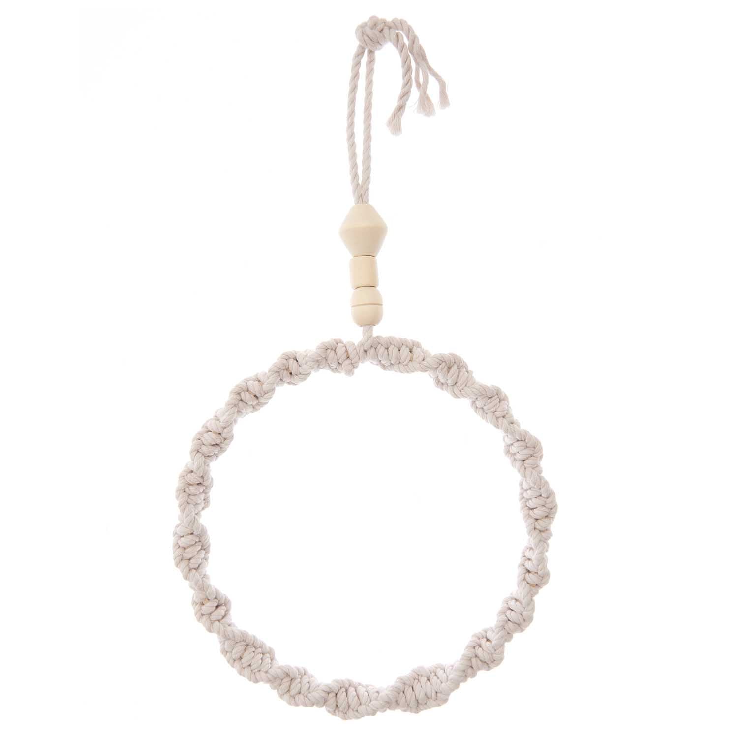Perles de macramé en bois naturelles
