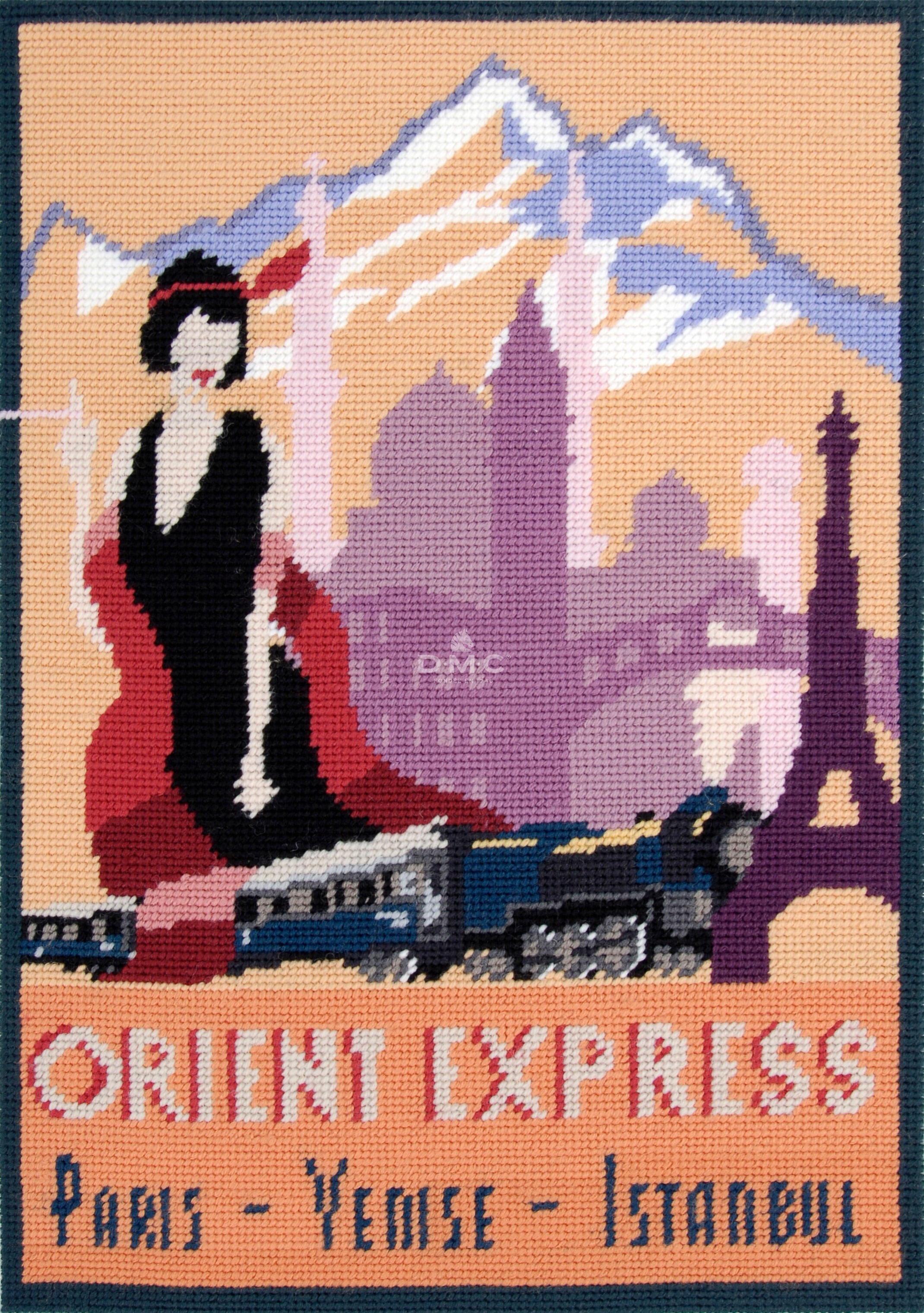 Canevas pénélope imprimé - Villes