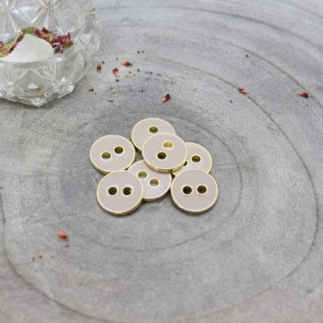 Boutons émaillés 2 trous - 12 mm
