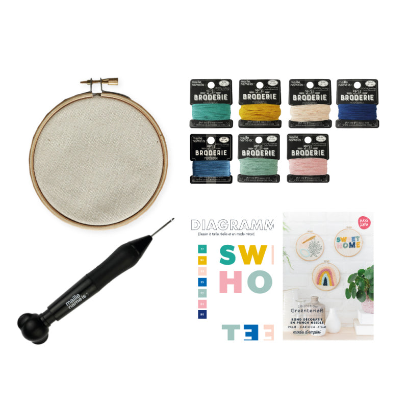 KIT PUNCH NEEDLE - Je débute - Sweet Home