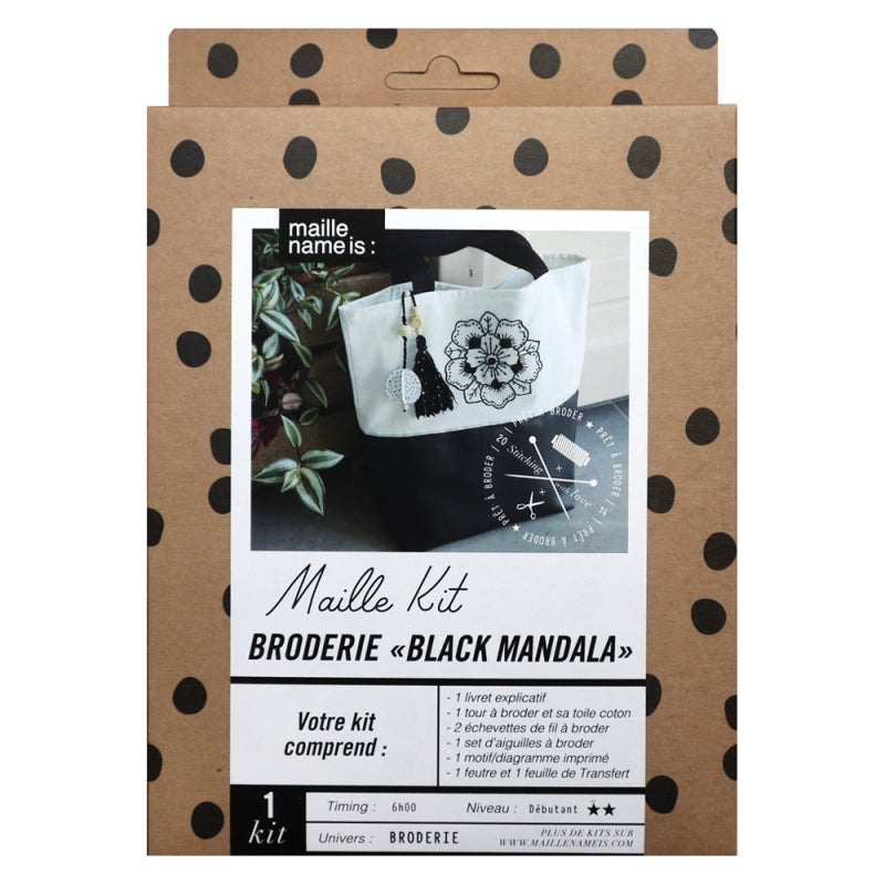 KIT BRODERIE - Black Mandala