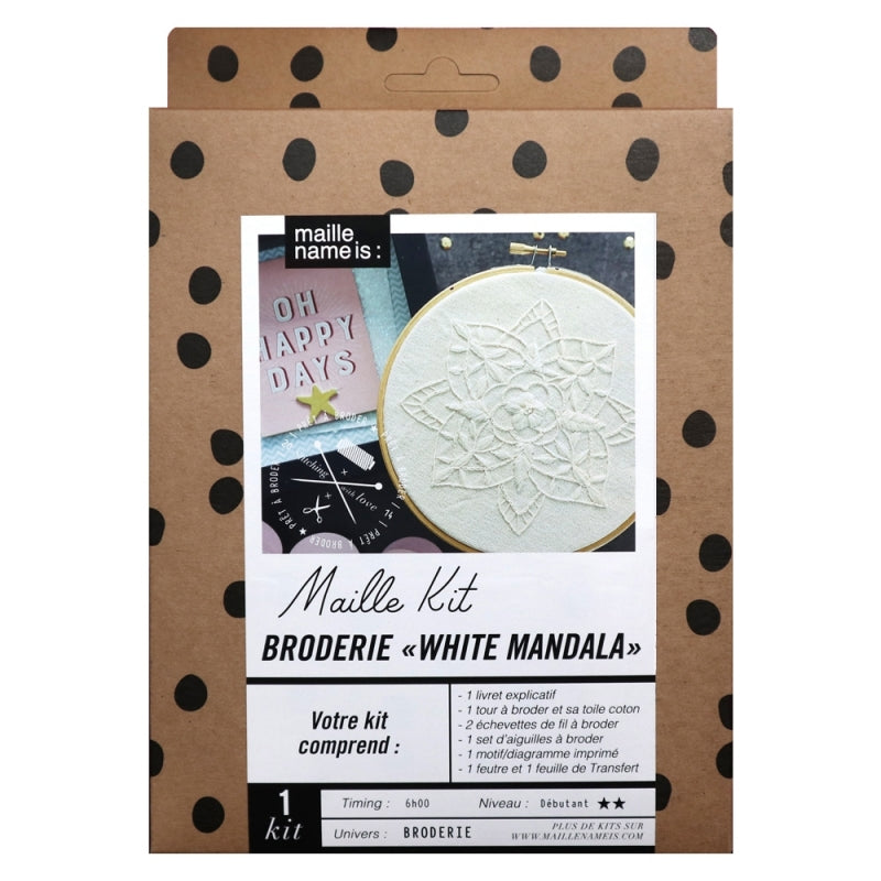 KIT BRODERIE - White Mandala